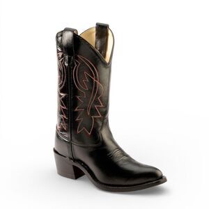 Cody James Boots Cowboy Genuine Leather Western Rodeo Red Black Boys Size 3D